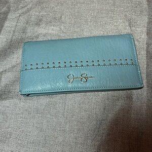 Jessica Simpson Front studded Snap front closure wallet in Teal color Final Sale